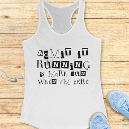 Funny Running Racerback Tank Top Women Runners Admit It