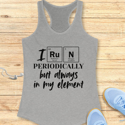 Funny Running Racerback Tank Top  Women Runners I Run Periodically