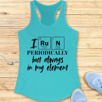 Funny Running Racerback Tank Top  Women Runners I Run Periodically