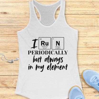 Funny Running Racerback Tank Top  Women Runners I Run Periodically