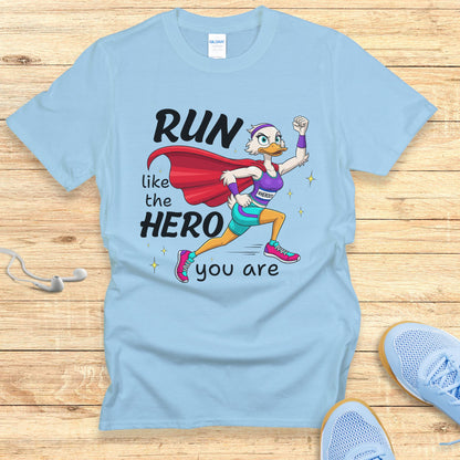 Funny Running Shirt  Women Runners T-Shirt Run Like The Hero