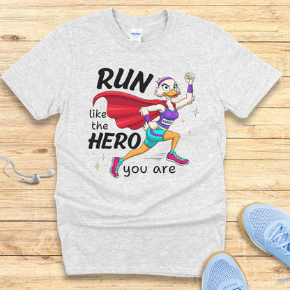 Funny Running Shirt  Women Runners T-Shirt Run Like The Hero