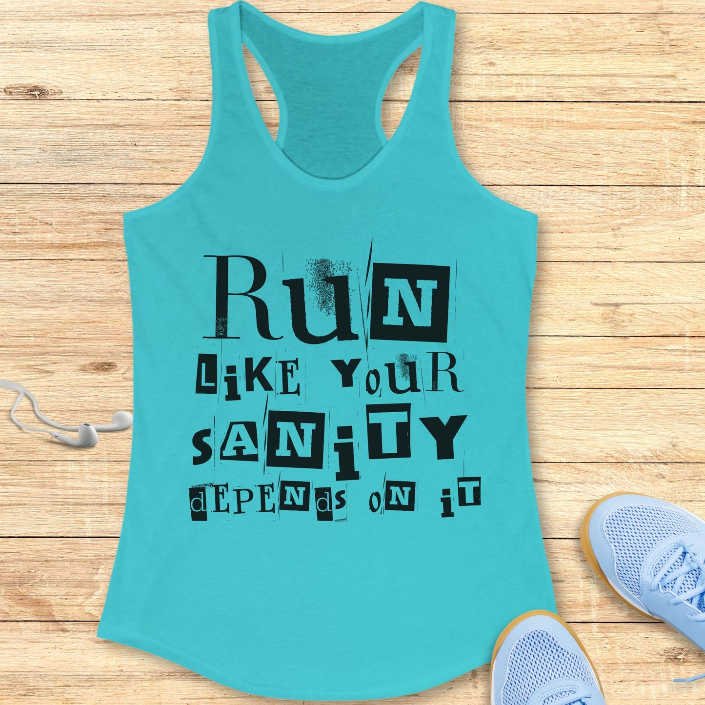 Funny Running Racerback Tank Top Women Runners Run For Your Sanity