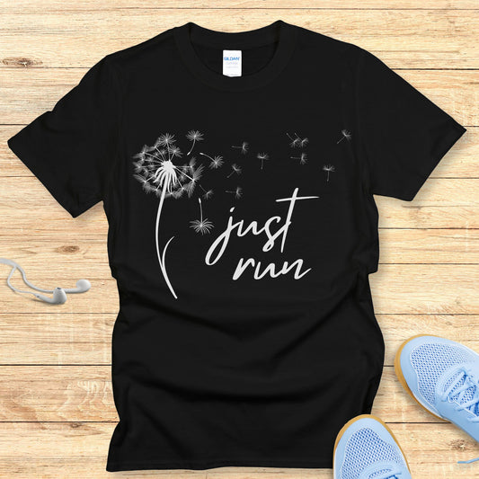 Motivation Running Shirt  Women Runners T-Shirt Just Run