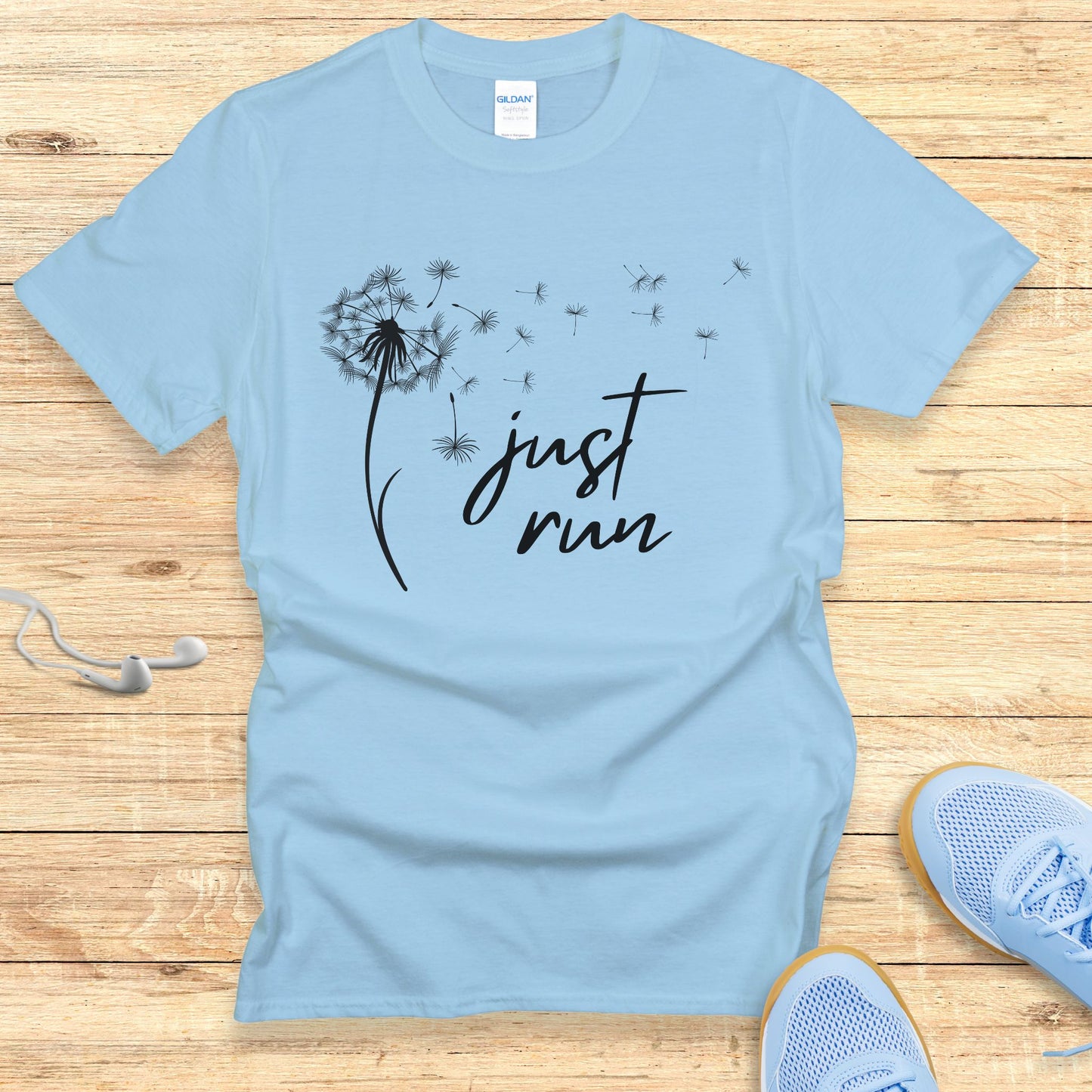 Motivation Running Shirt  Women Runners T-Shirt Just Run