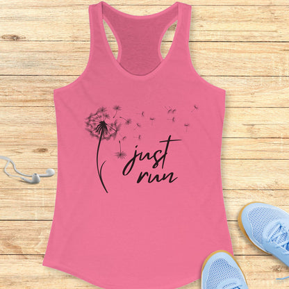 Motivation Running Racerback Tank Top Women Runners Just Run