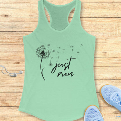 Motivation Running Racerback Tank Top Women Runners Just Run