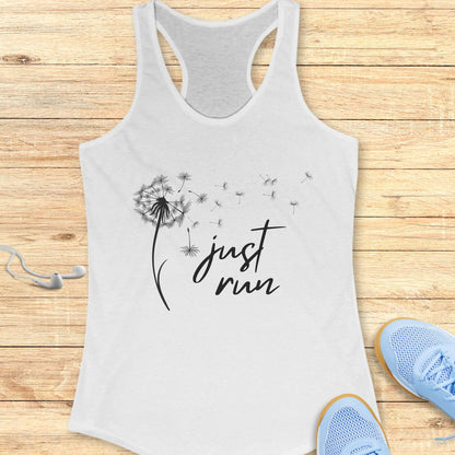 Motivation Running Racerback Tank Top Women Runners Just Run