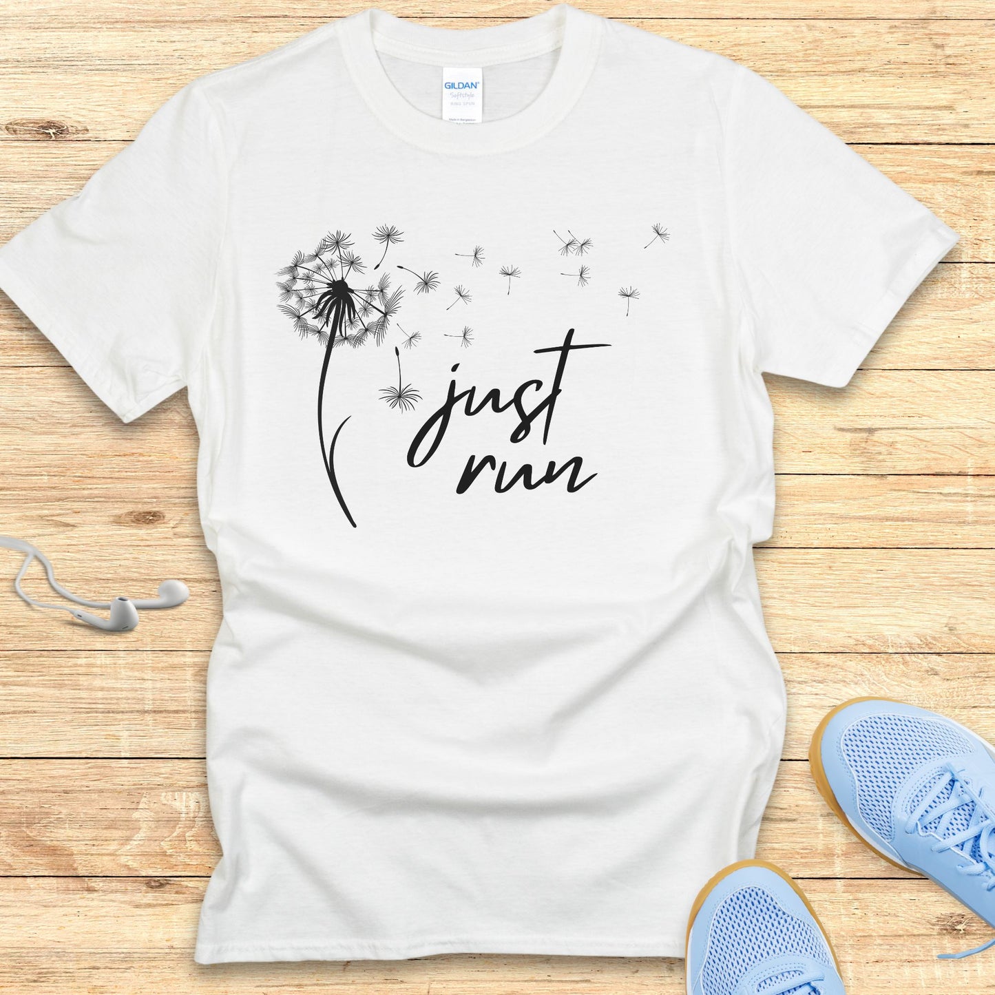 Motivation Running Shirt  Women Runners T-Shirt Just Run