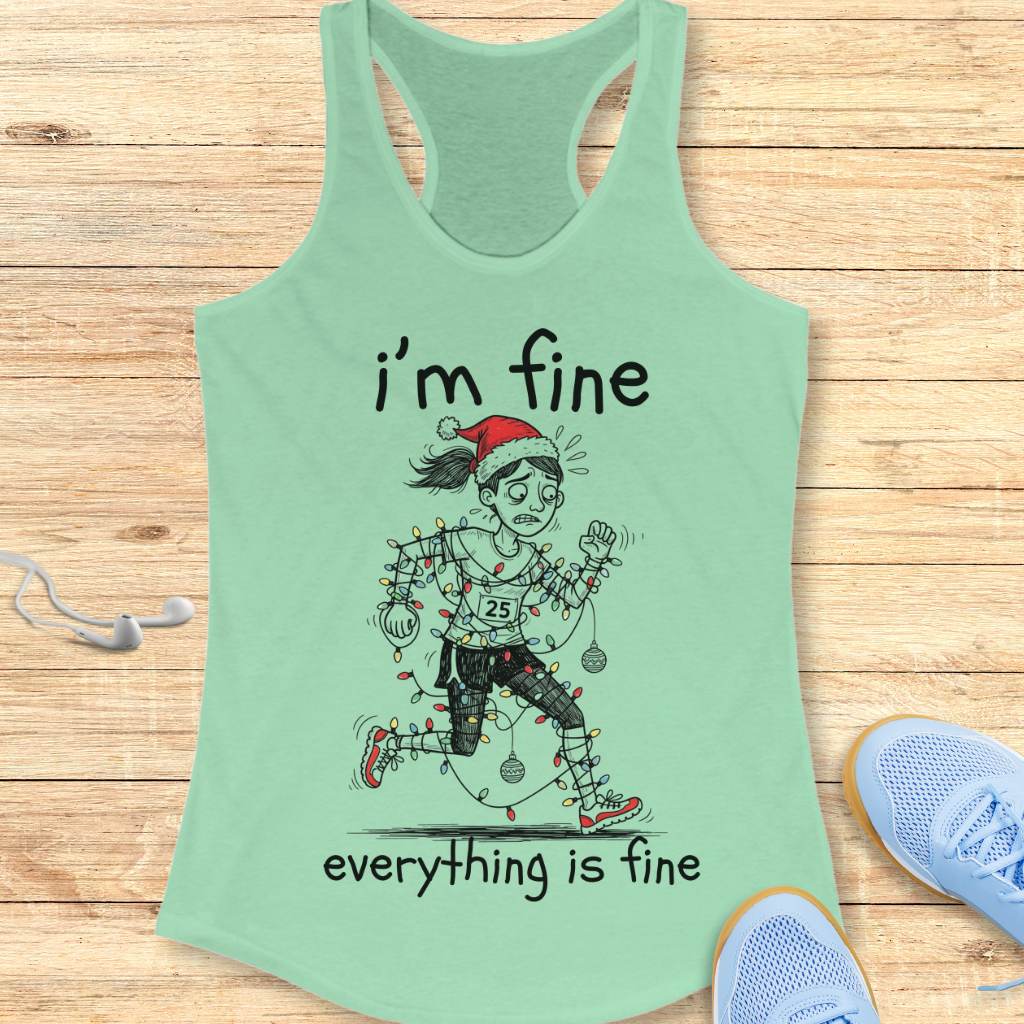 I'm Fine Xmas Tank Top