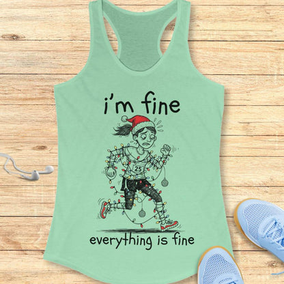 I'm Fine Xmas Tank Top