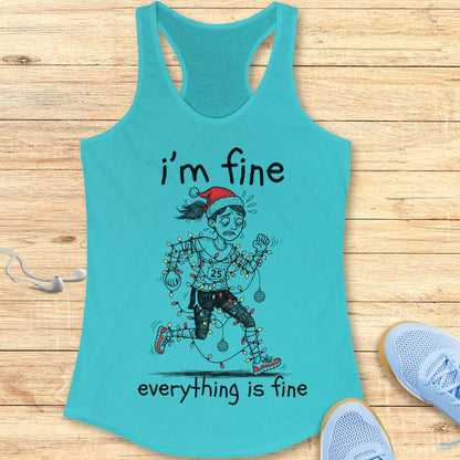 I'm Fine Xmas Tank Top