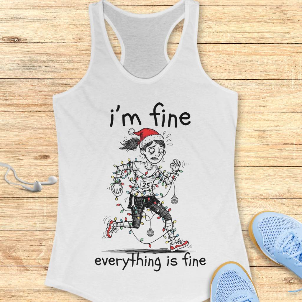 I'm Fine Xmas Tank Top
