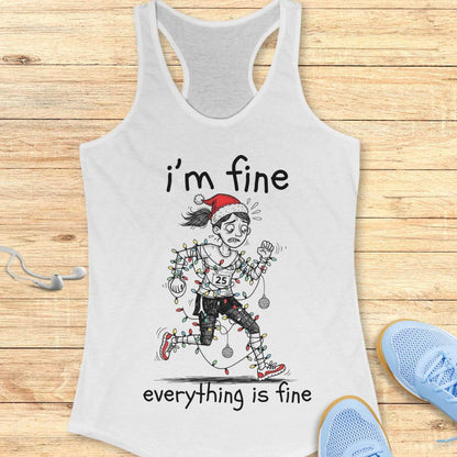 I'm Fine Xmas Tank Top
