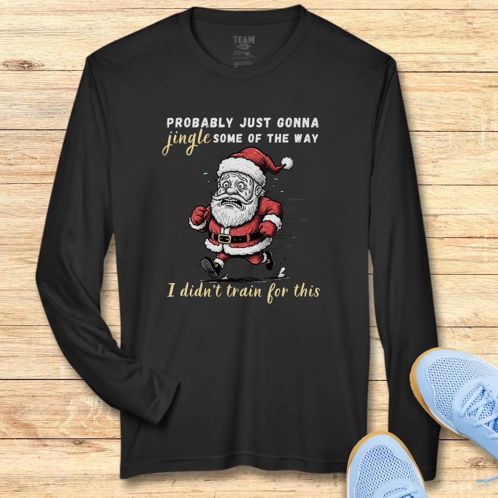 Jingle Santa Moisture-Wicking & Lightweight Performance Running Shirt