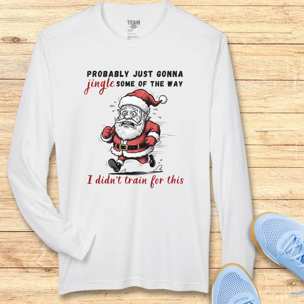Jingle Santa Moisture-Wicking & Lightweight Performance Running Shirt